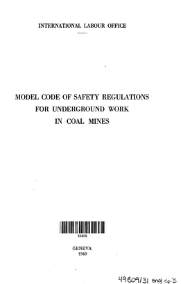 Model Code of Safety Regulations for Underground Work in Coal Minespdf