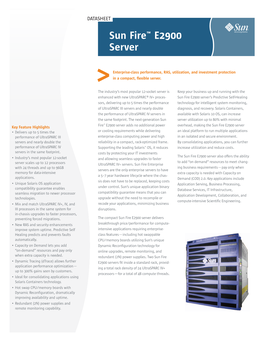 Sun Fire E2900 Server Datasheet