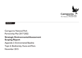 Cairngorms National Park Partnership Plan 2017-2022 Strategic