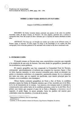 Sobre La Red Viaria Romana En Navarra Amparo Castiella Rodríguez