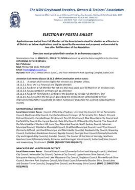 Election by Postal Ballot