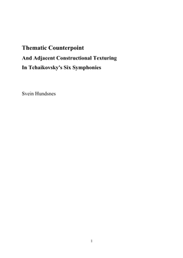 Tchaikovsky Deserves Being Listed As on of the Greatest Contrapuntists Of