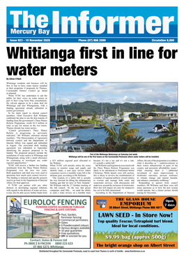Whitianga First in Line for Water Meters