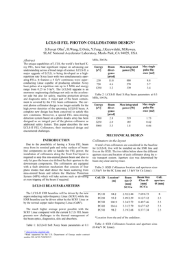 LCLS-II FEL PHOTON COLLIMATORS DESIGN* S.Forcat Oller†, H.Wang, E.Ortiz, Y.Feng, J.Krzywiński, M.Rowen