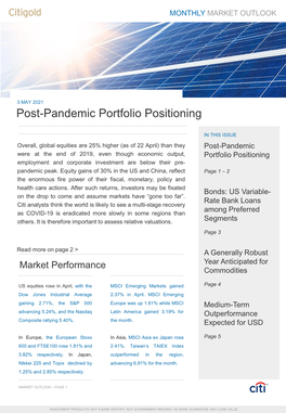 Post-Pandemic Portfolio Positioning