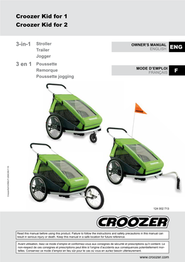 Croozer Kid for 1 Croozer Kid for 2