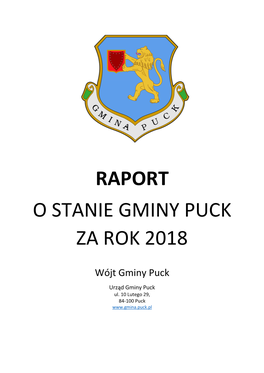 Raport O Stanie Gminy Puck Za Rok 2018