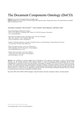 The Document Components Ontology (Doco)