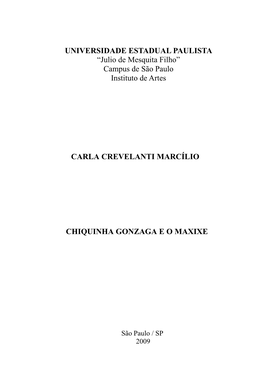 Dissertação Chiquinha Gonzaga E O Maxixe