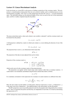 Lecture 15: Linear Discriminant Analysis