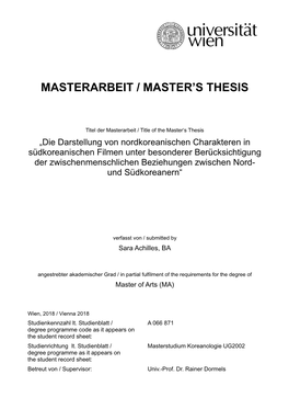 Masterarbeit / Master's Thesis