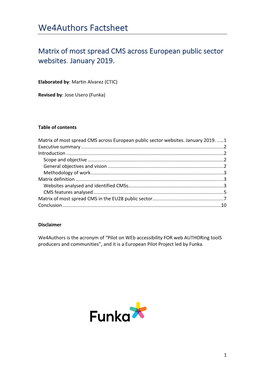 We4authors Factsheet