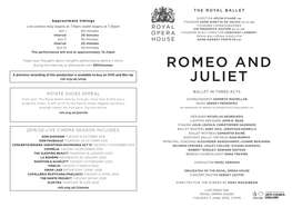 Romeo and Juliet Cast