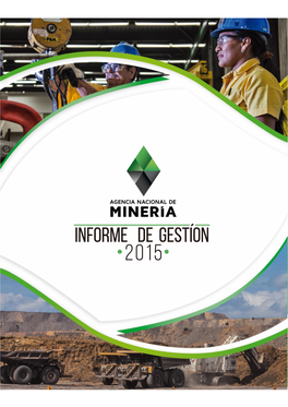 Informe De Gestión 2015 Agencia Nacional De Minería