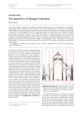 The Geometry of Bourges Cathedral