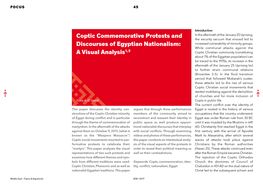 Coptic Commemorative Protests and the Security Vacuum That Ensued Led to Discourses of Egyptian Nationalism: Increased Vulnerability of Minority Groups