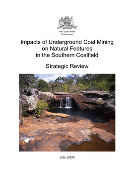 Impacts of Underground Coal Mining on Natural Features in the Southern Coalfield Strategic Review