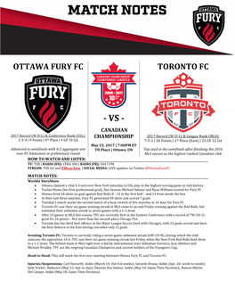 Ottawa Fury Fc Toronto Fc