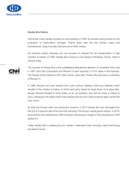 CNH Industrial, Following the Merger of Fiat Industrial and CNH Global N.V