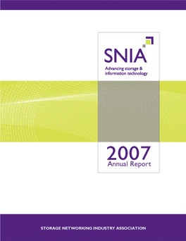 SNIA AR 07 Web Ver .Qxd 4/3/08 2:36 PM Page 1 SNIA AR 07 Web Ver .Qxd 4/3/08 2:36 PM Page 2