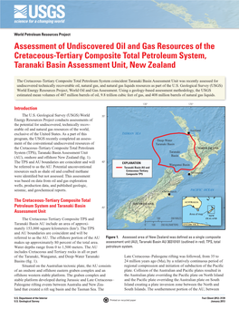 Assessment of Undiscovered Oil and Gas Resources of the Cretaceous-Tertiary Composite Total Petroleum System, Taranaki Basin Assessment Unit, New Zealand