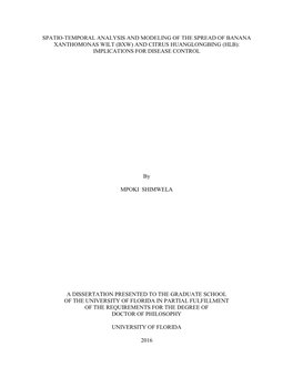 University of Florida Thesis Or Dissertation Formatting Template