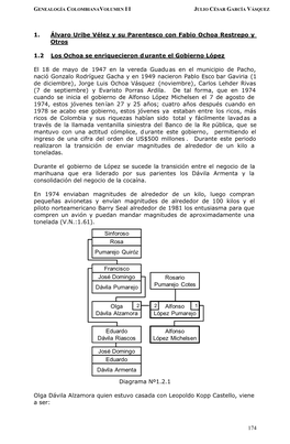 174 1. Álvaro Uribe Vélez Y Su Parentesco Con Fabio Ochoa