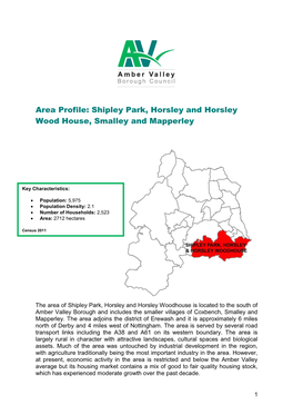 Shipley Park, Horsley and Horsley Wood House, Smalley and Mapperley