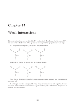 Chapter 17 Weak Interactions