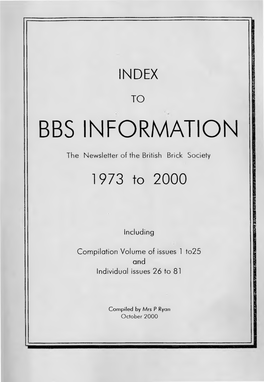 BBS Index 1-81