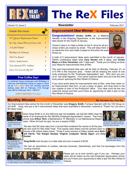 Newsletter February 2011