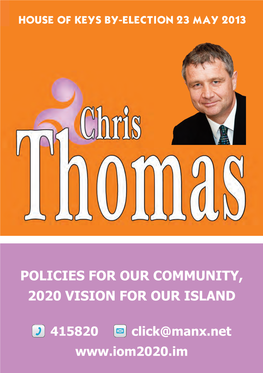 Policies for Our Community, 2020 Vision for Our Island