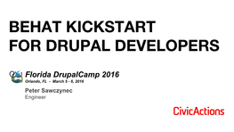 Behat Kickstart for Drupal Developers