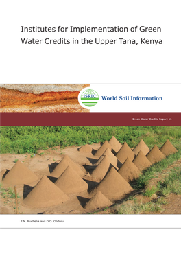 Institutes for Implementation of Green Water Credits in the Upper Tana, Kenya