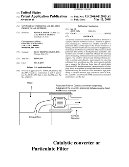 Catalytic Converter Or a 12-R CABOT ROAD Particulate Filter