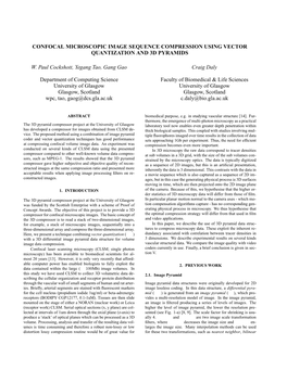 Confocal Microscopic Image Sequence Compression Using Vector Quantization and 3D Pyramids