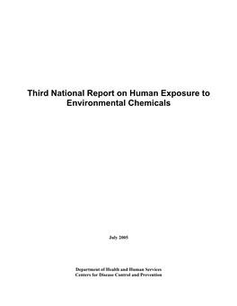 Third National Report on Human Exposure to Environmental Chemicals