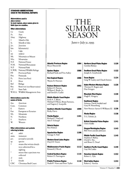 The Summer Season June 1-July 31, 1993