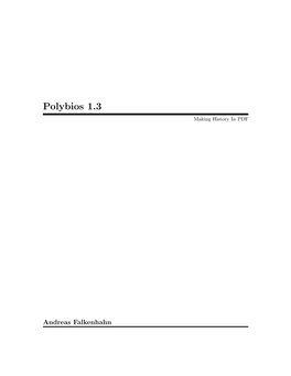 Polybios 1.3 Making History in PDF