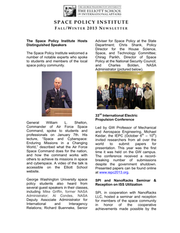 Fall 2013 Newsletter