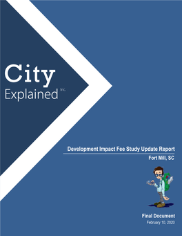 Development Impact Fee Study Update Report Fort Mill, SC