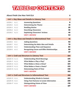 Table of Contents Table of Contents