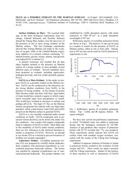 FE(VI) AS a POSSIBLE OXIDANT on the MARTIAN SURFACE. A.I.Tsapin1, M.G.Goldfeld2, G.D