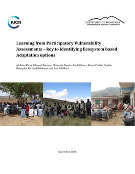Learning from Participatory Vulnerability Assessments – Key to Identifying Ecosystem Based Adaptation Options