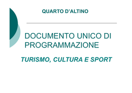 Documento Unico Di Programmazione