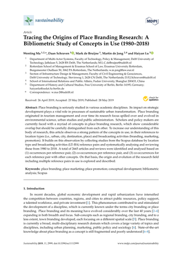 Tracing the Origins of Place Branding Research: a Bibliometric Study of Concepts in Use (1980–2018)