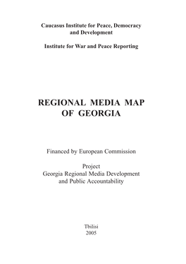 Regional Media Map of Georgia