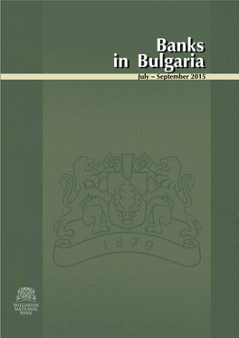 July – September 2015 July – September 2015 July – September Banksbanks Inin Bulgariabulgaria