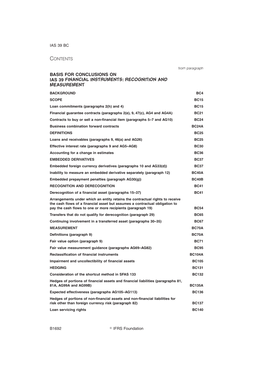 Contents Basis for Conclusions on Ias 39