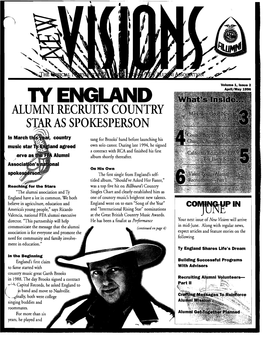 TY ENGLAND April/May 1996 ALUMNI RECRUITS COUNTRY Sujlas SPOKESPERSON